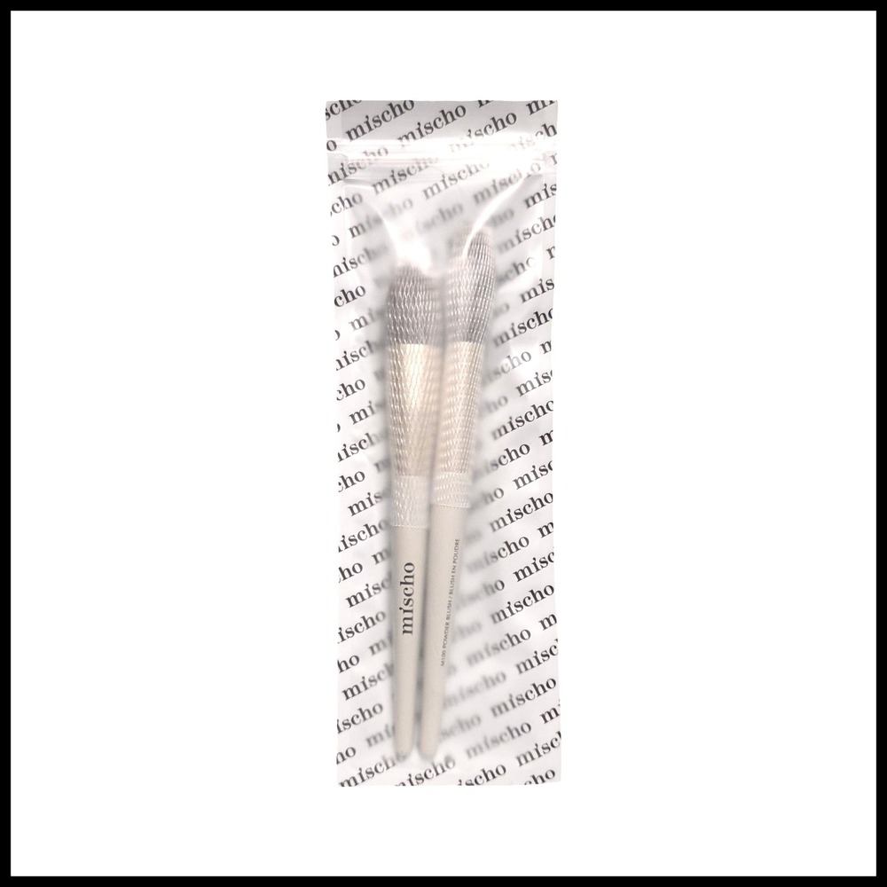 Mischo Beauty M100 Powder Blush Brush Set of 2 New Makeup Tools